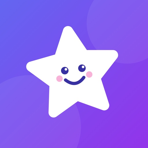 kidmode app icon — a smiling white star on purple