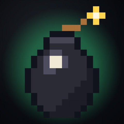 SweeperCreeper app icon — a pixel-art bomb with a lit fuse